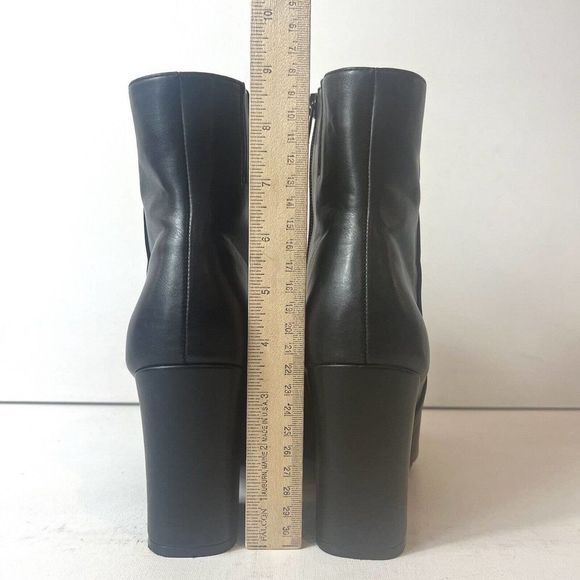 Madden Girl Fashion Boots Black Faux Leather Womens 9.5M Square Heel Pointed Toe - Picture 9 of 12